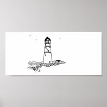 Lighthouse Designed Artwork Poster