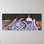 LIGHTHOUSE IN THE STORM print on canvas