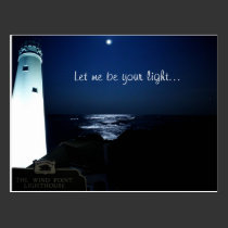 Lighthouse Moonlight - "Let Me Be Your Light" postcards