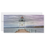 Lighthouse on the Breakwall Custom Rack Cards