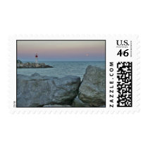 Lighthouse on the Rocky Shore Postage Stamps