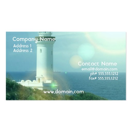 Lighthouse Photos Business Card (front side)