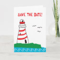 Lighthouse Save the Date Cards card