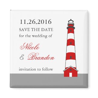 Lighthouse Save The Date Magnet magnet