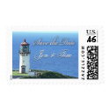 lighthouse save the date stamp