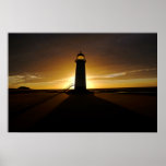 Lighthouse Sunset Poster