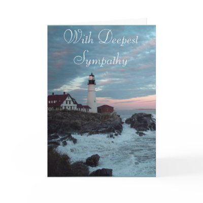 Lighthouse Sympathy card by GreetingCardShop