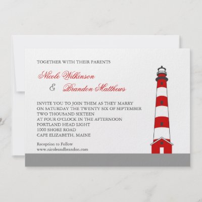 Lighthouse Wedding Invitation by marlenedesigner