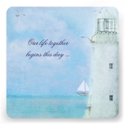 Lighthouse Wedding Invitation
