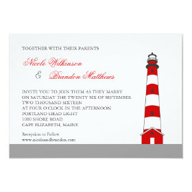 Lighthouse Wedding Invitation