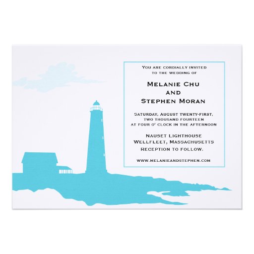 Lighthouse Wedding Invitation