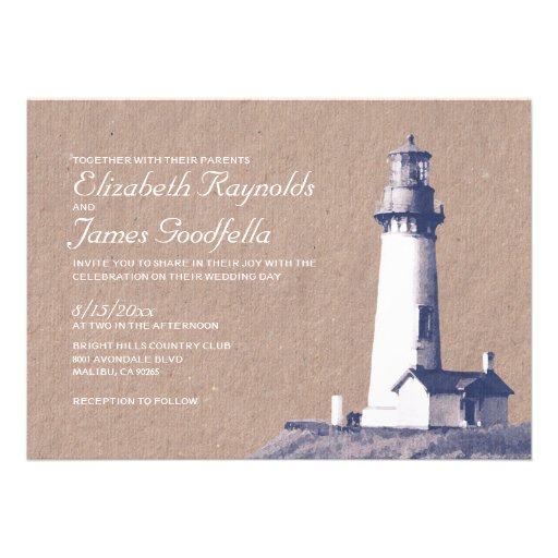 Lighthouse Wedding Invitations