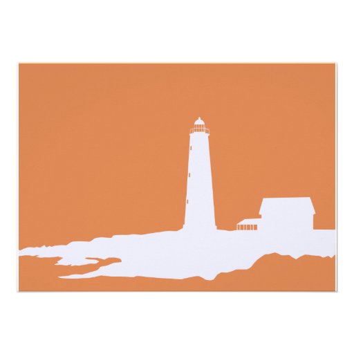 Lighthouse wedding/shower invitation