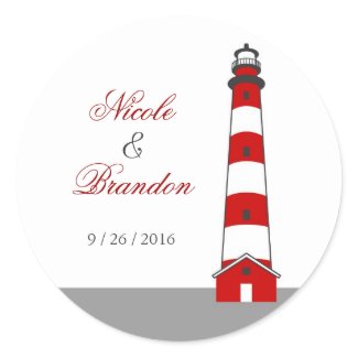 Lighthouse Wedding Sticker sticker