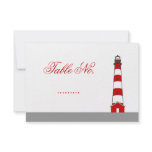 Lighthouse Wedding Table Number Card Personalized Announcement