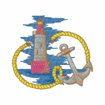 Lighthouse with Anchor and Rope embroidered shirts