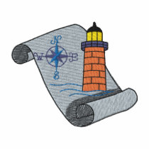 Lighthouse with Map embroidered shirts by ZazzleEmbroidery Lighthouse with Map embroidered shirts