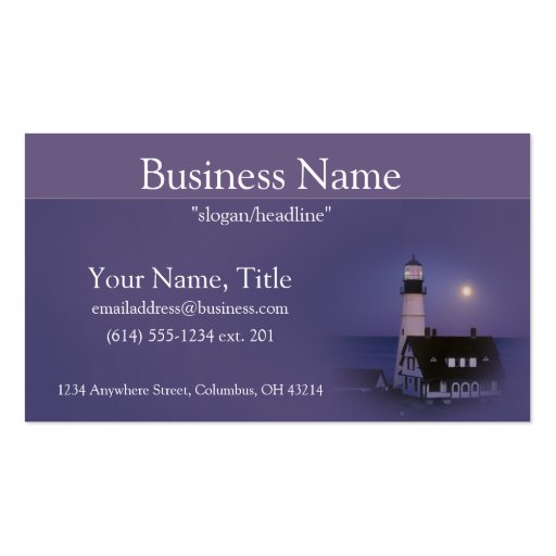 Lighthouse with Morning Sky Business Cards