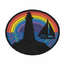 Lighthouse with Rainbow embroidered shirts