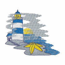 Lighthouse with Starfish embroidered shirts