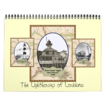 Lighthouses of Louisiana Calendar by FlorArt Lighthouses of Louisiana Calendar