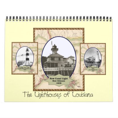 Lighthouses of Louisiana Calendar by FlorArt