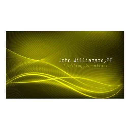 Lighting Consultant Business Card (front side)