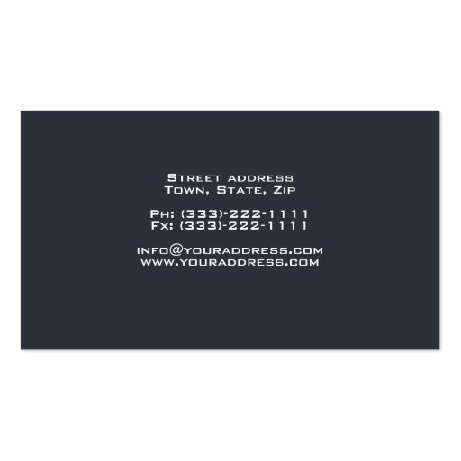 Lighting Equipment & Solutions Business Card (back side)
