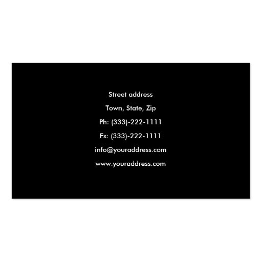 Lighting Equipment & Solutions Business Card (back side)