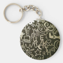 Lighting love key chain