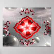 Lighting Red Poster