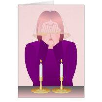 Lighting Shabbat Candles Card