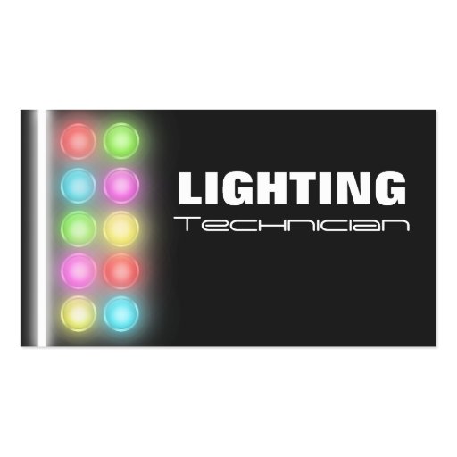 Lighting Technician Business Cards (front side)