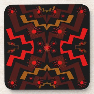 Lightning Abstract Beverage Coasters