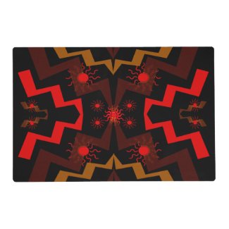 Lightning Abstract Laminated Placemat
