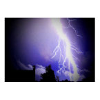 Lightning Among a Dark Sky Poster print