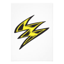 Lightning Bolt Custom Invitation