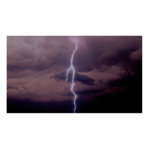 Lightning bolt during thunderstorm business card templates (back side)
