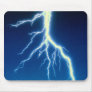 Lightning bolt over blue background mousepad
