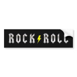 Lightning Bolt Rock and Roll Bumper Stickers