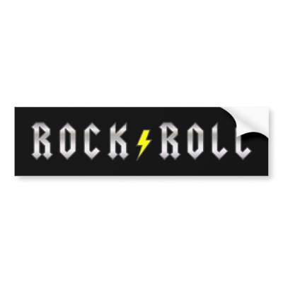 Lightning Bolt Rock and Roll Bumper Stickers by DellaDesign Lightning Bolt Rock and Roll Bumper Stickers by DellaDesign