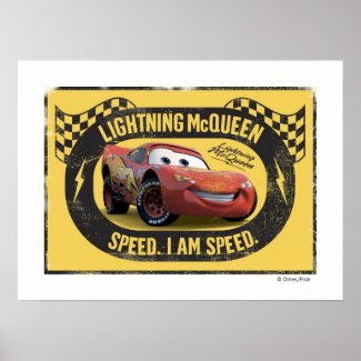 Lightning McQueen - Speed. I Am Speed Disney Print