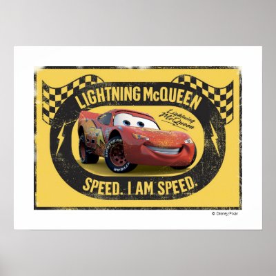 Lightning McQueen - Speed. I Am Speed Disney posters