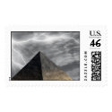Lightning over Pyramid Postage Egypt Armageddon postage by myruin25 Lightning over Pyramid Postage Egypt Armageddon postage