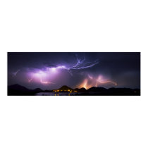 Lightning Panorama 36"x11.75" posters