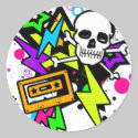 lightning splatter stickers