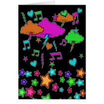 Lightning Stars Scribbles cards
