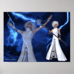 Lightning Storm - Anime Design Print