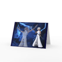 Lightning Storm - Fantasy Greeting Card by mrssocolov4 Lightning Storm - Fantasy Greeting Card