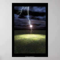 Lightning Strikes a Tree Poster